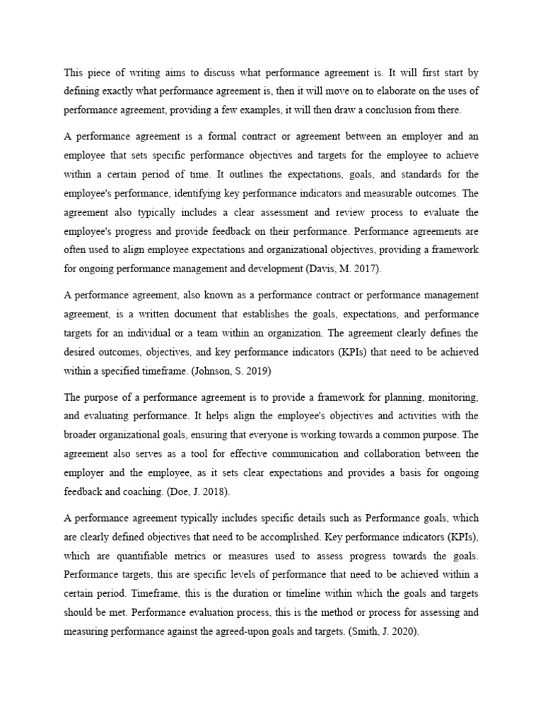 Understanding Performance Agreements | PDF | Goal | Performance Management