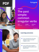 The Past Simple: Common Irregular Verbs: Grammar