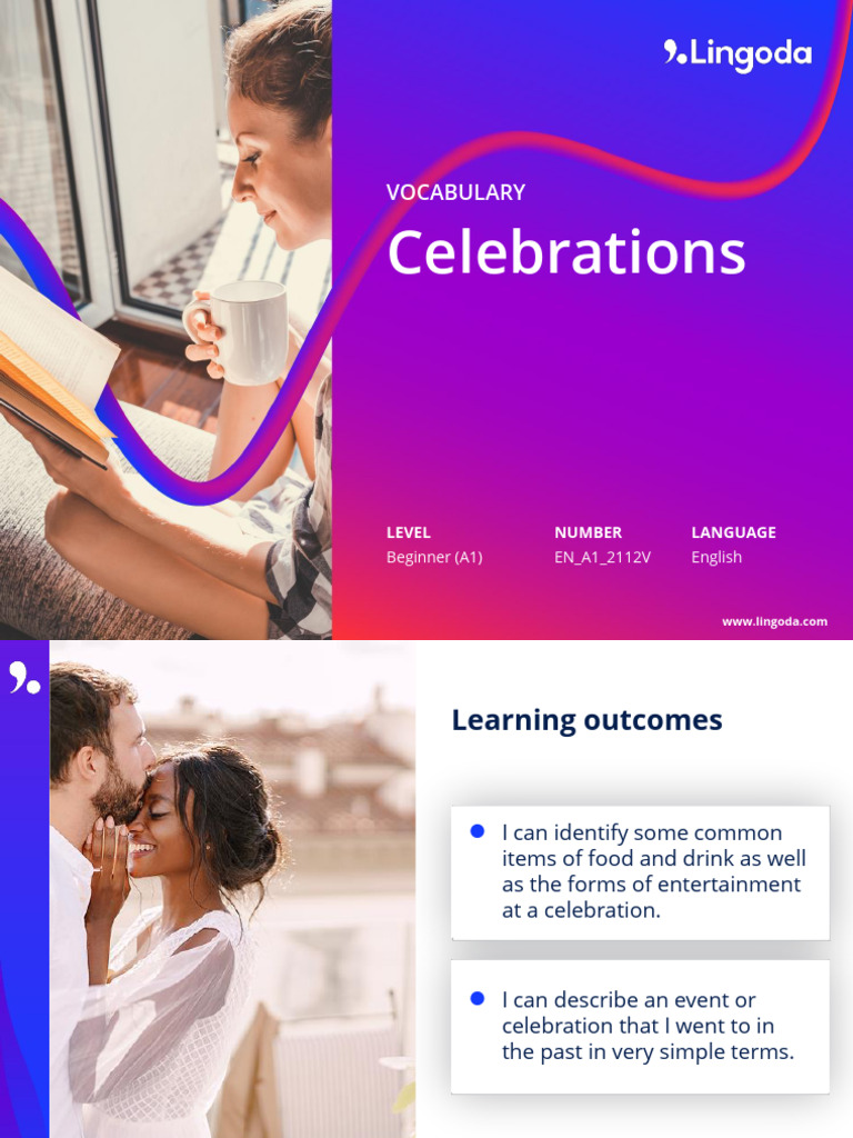 Celebrations: Vocabulary | PDF | Drink | Alcoholic Beverages