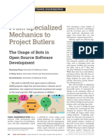 From Specialized Mechanics To Project Butlers The Usage of Bots in Open Source Software Development