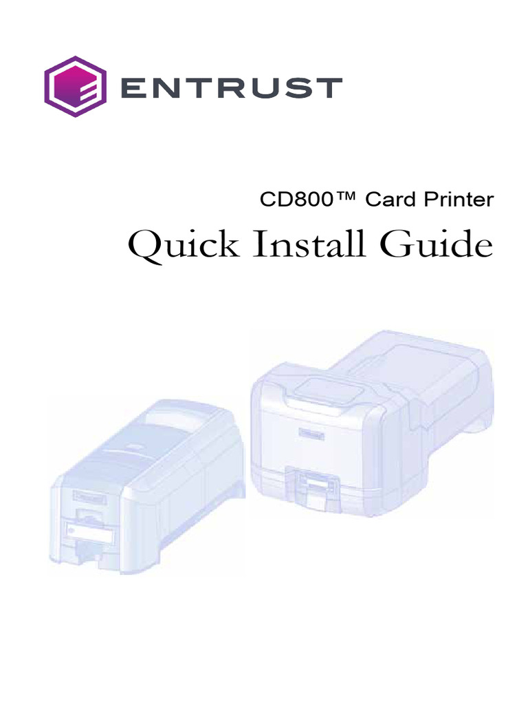 cd800 Card Printer Quick Install Ug PDF Ip Address Printer