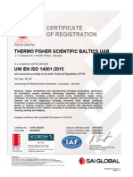 Iso 14001 2015 Certificate