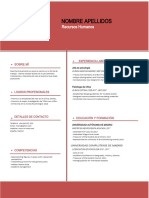 Plantilla Curriculum Vitae Espanol Gratis Roja