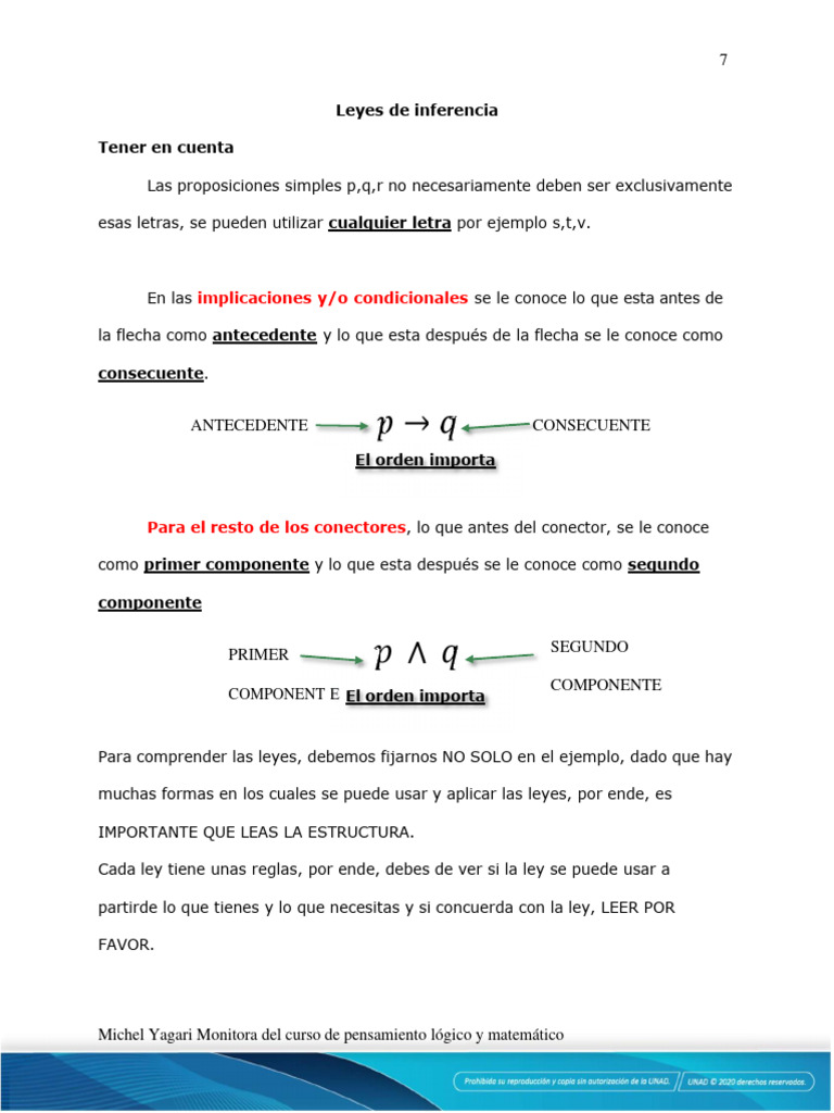 Leyes Inferencia Detallado | PDF | Razonamiento deductivo | Lógica ...