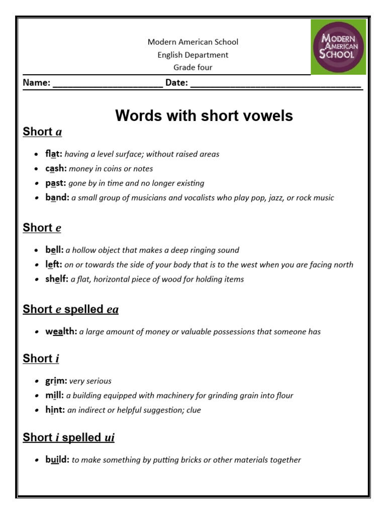 Spelling Booklet Unit 1 | PDF