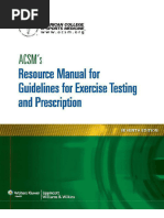 ACSM - Guidelines - For - Exercise - Testing Tenth Ed PDF | PDF
