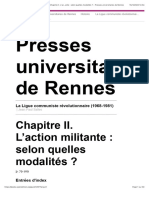 La Ligue Communiste Révolutionnaire (1968-1981) - Chapitre II. L'action Militante - Selon Quelles Modalités - Presses Universitaires de Rennes