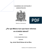 México Tuvo Que Hacer Reformas en El Ámbito Laboral