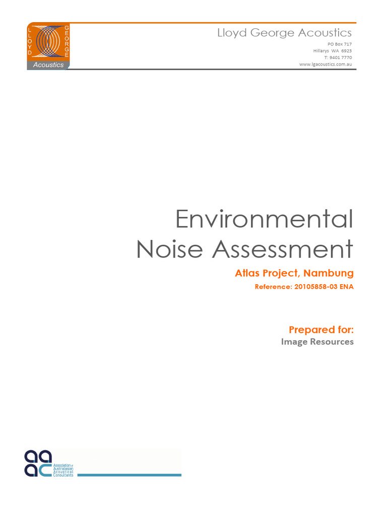 Environmental Noise Assessment Report | PDF | Noise | Mining