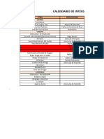 Calendario de Intersecion