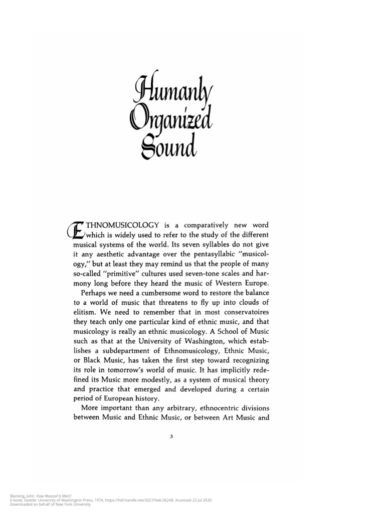 Humanly Organized Sound (Read Up To Page 11) | PDF