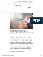 Cash Transaction - Limit & Penalty - Income Tax - IndiaFilings