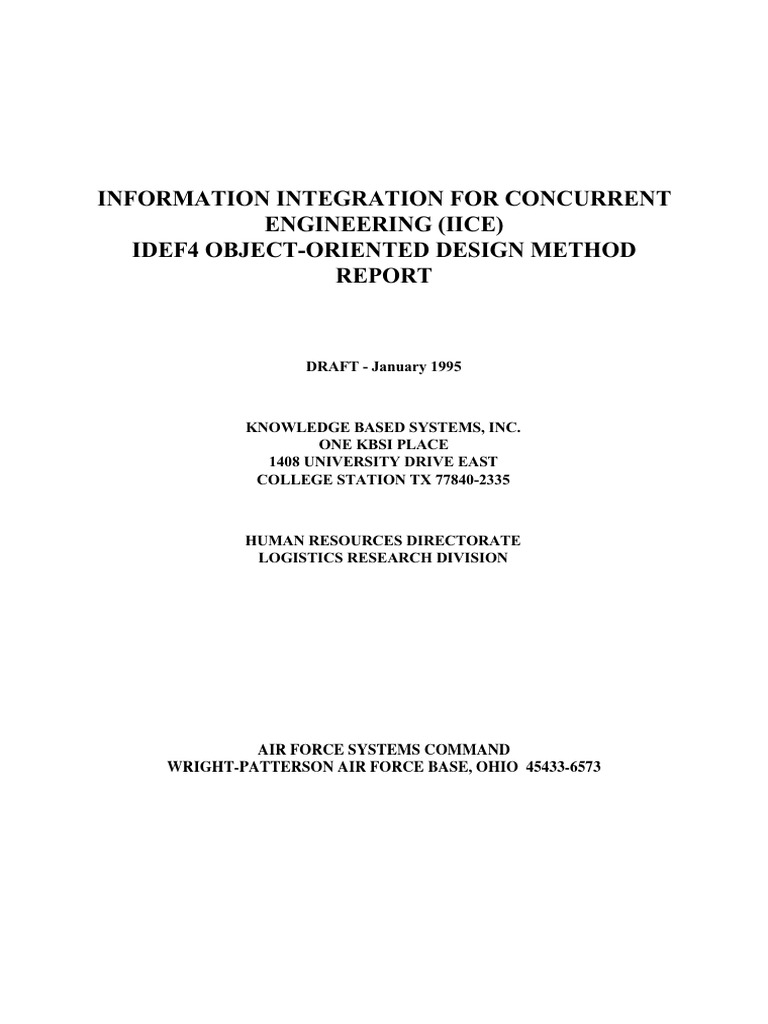 Idef 4 | PDF | Business | Computers