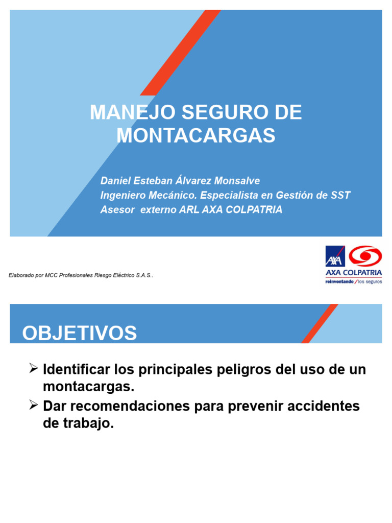 Seguridad en el Uso de Montacargas | PDF | Máquina elevadora | Vehículo ...