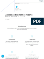 Access and Customise Reports