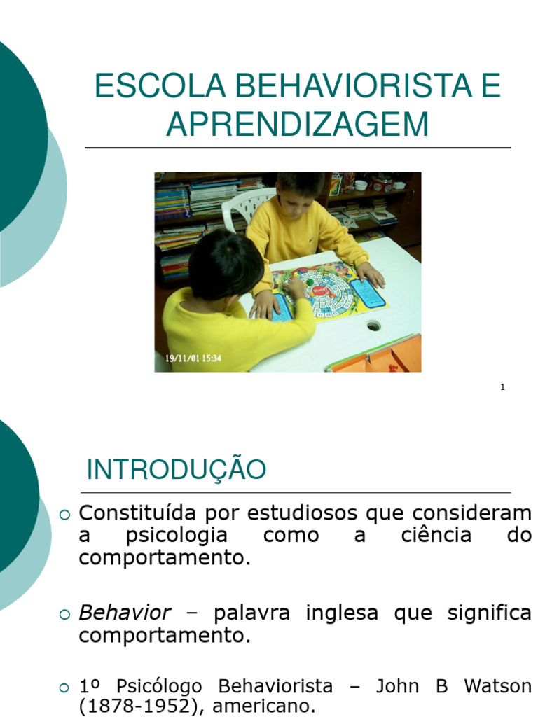 Behaviorismo e Aprendizagem na Psicologia | PDF | Behaviorismo ...