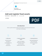 Add and Register Fixed Assets