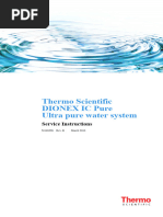 Thermo Scientific Dionex Ic Pure Ultra Pure Water System: Service Instructions