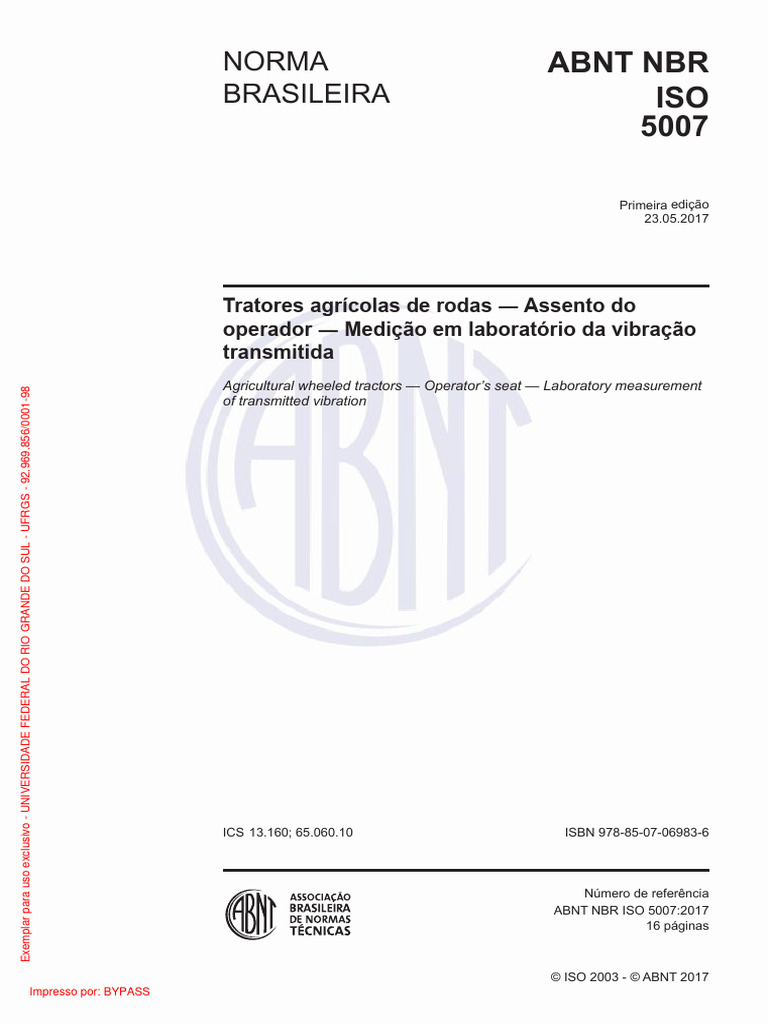 NBR Iso 5007 2017 | PDF | Oscilação | Hertz