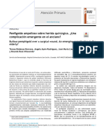 Atención Primaria: Penfigoide Ampolloso Sobre Herida Quirúrgica. ¿Una Complicación Emergente en El Anciano?