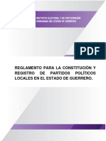 Reglamento para La Constitución y Registro de PPL en Guerrero