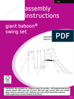 Giant Baboon Wooden Swing Set