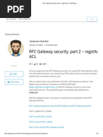 RFC Gateway Security, Part 2 - Reginfo ACL - SAP Blogs