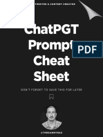 ChatGPT Prompt Cheat Sheet For Designers - Writers - Marketers