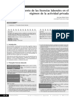 Las Licencias Laborales en El Régimen Privado