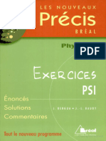 Les Nouveaux Précis Bréal Physique (Exercices) PSI 