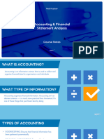 Accounting Financial Statement Analysis Course Notes