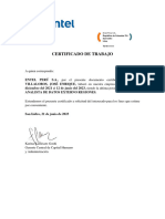 Certificado de Trabajo Entel - SILVA VILLALOBOS