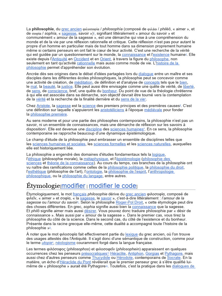 Définition de la philosophie | PDF | Philosophie islamique