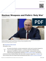 Nuclear Weapons and Putin's 'Holy War' - RAND