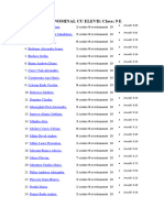 Tabel Nominal Cu Elevii 9e