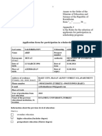 Application Form For Participation in Scholarship Program