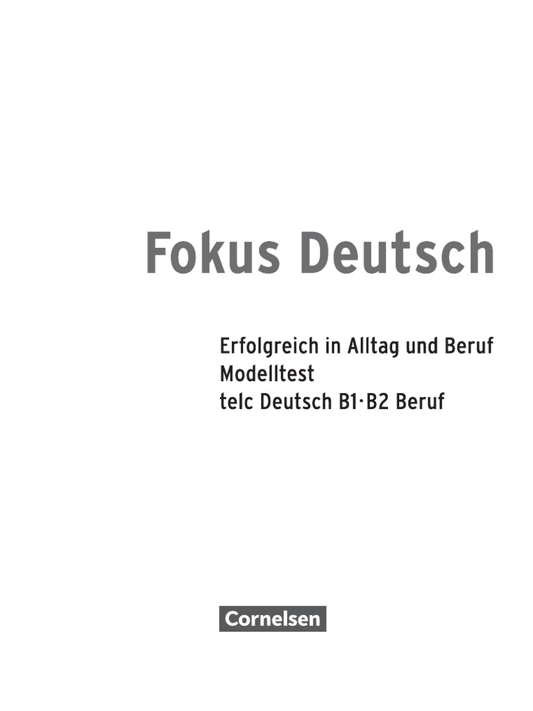 B2 Beruf Model Test | PDF