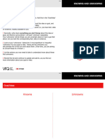 Knowns and Unknowns Worksheet