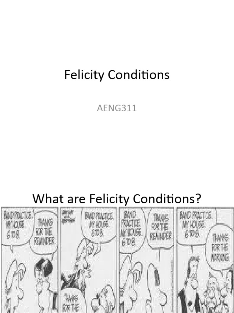 Understanding Felicity Conditions | PDF | Human Communication ...