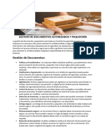 Gestión de Documentos Autorizados y Paqueteria