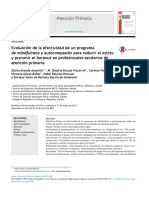 Evaluacion Efectividad Programa para Prevenir Burnout