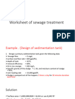 Sewage Treatment Worksheet