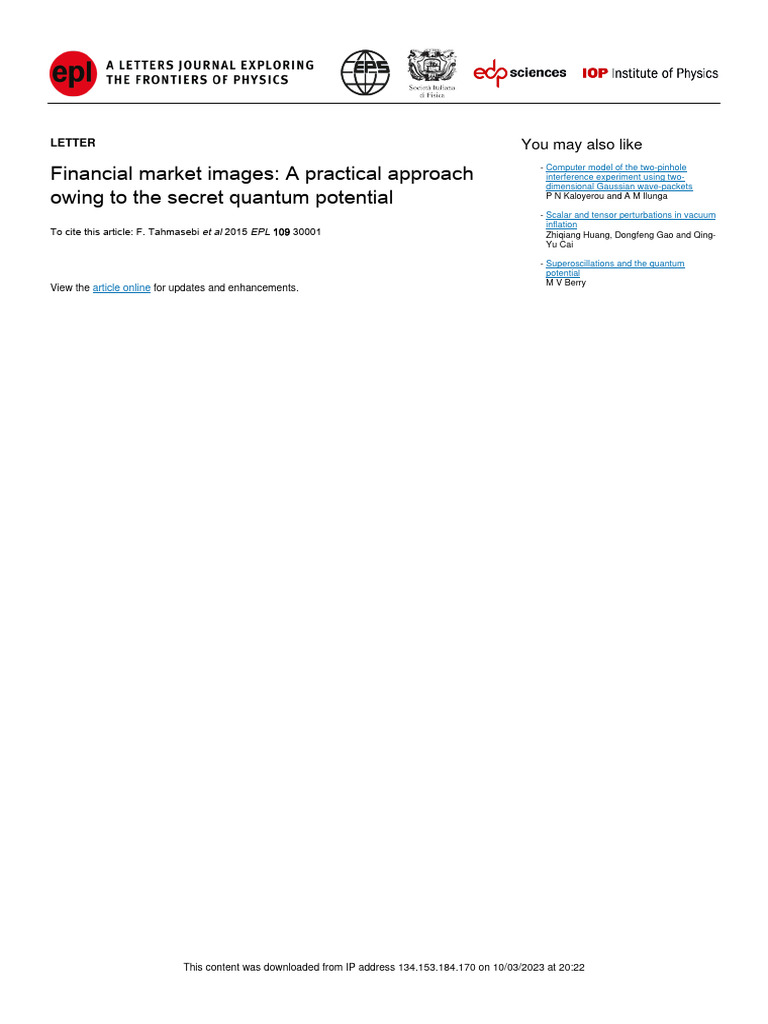 A Practical Approach Owing To The Secret Quantum Potential Pdf Wave