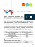 DGCCRF - Temperatures de Conservation Des Denrees