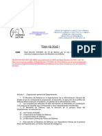 Tema 4 Estructura Orgánica Básica Del Ministerio de Defensa (Nuevo Febrero 2020)