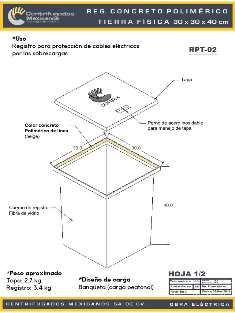 Registro para Tierra Física CFE | PDF | Materiales | Ingeniería de