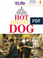 "A five-decade anniversary? Hot diggity dog" layout