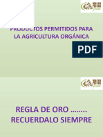 Productos Permitidos para La Agricultura Orgánica