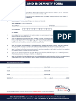 Indemnity Form