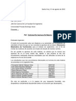 Carta Simulacion Matematica de Yacimientos 